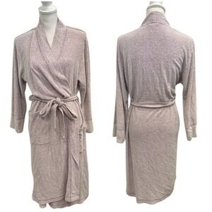 Natori Royal Purple Nirvana Brushed French Terry Robe Size Large Cozycore Lounge